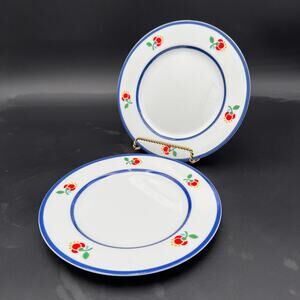 Fitz and Floyd "Fleuri" Salad Plates Set of 2 Vintage 7 5/8 inch